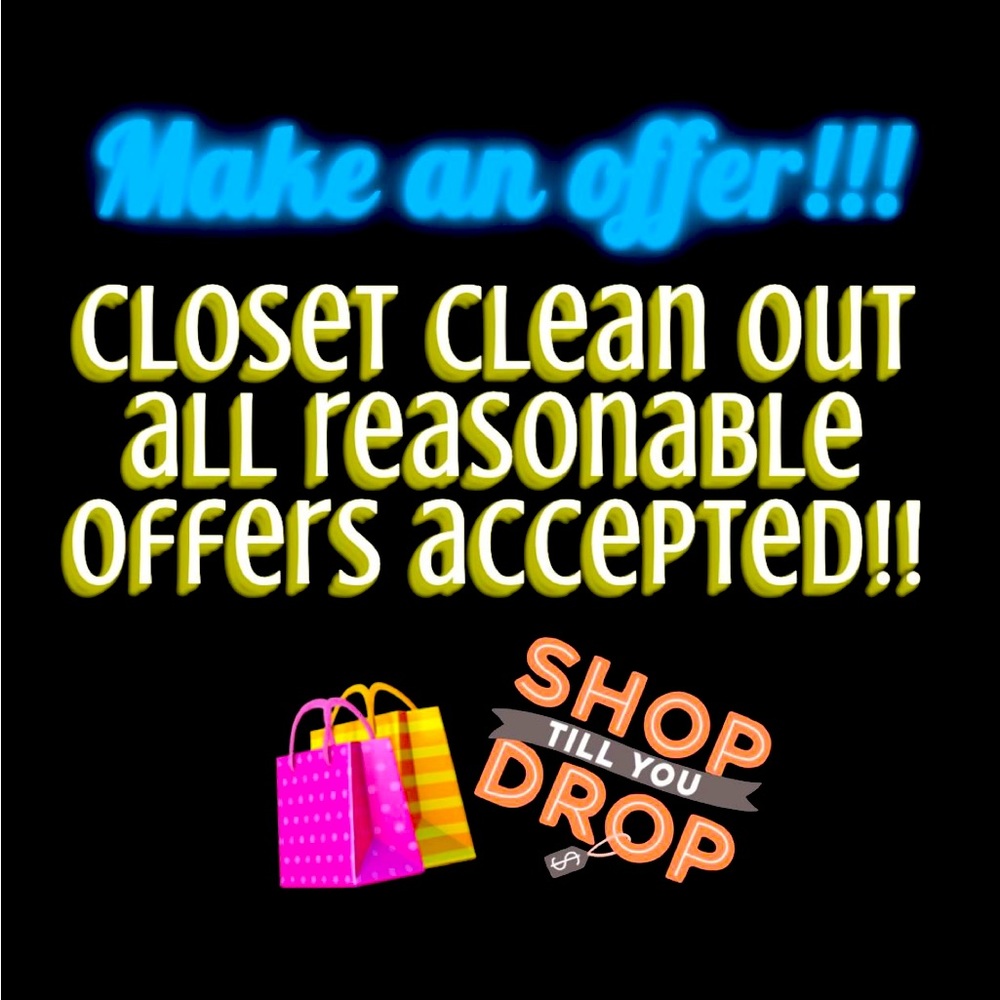 Closet Clean Out Sale!!!